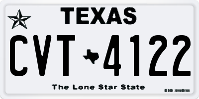 TX license plate CVT4122