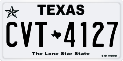 TX license plate CVT4127