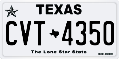 TX license plate CVT4350