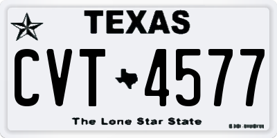 TX license plate CVT4577