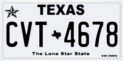 TX license plate CVT4678