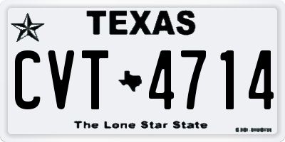 TX license plate CVT4714