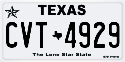 TX license plate CVT4929