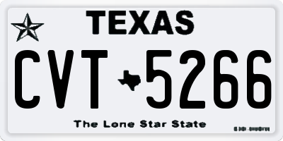 TX license plate CVT5266
