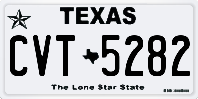 TX license plate CVT5282