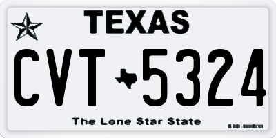 TX license plate CVT5324