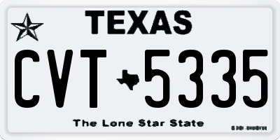 TX license plate CVT5335
