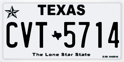 TX license plate CVT5714