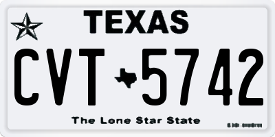 TX license plate CVT5742