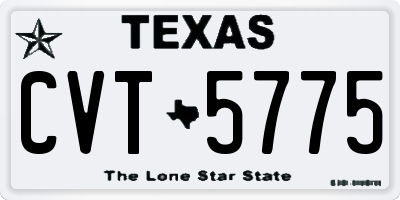 TX license plate CVT5775