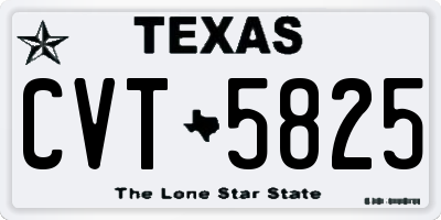 TX license plate CVT5825
