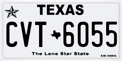 TX license plate CVT6055