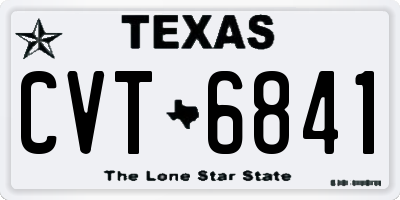 TX license plate CVT6841