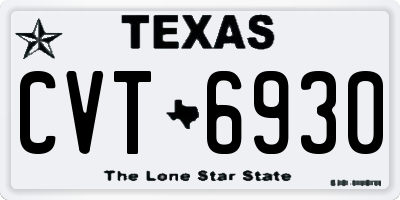 TX license plate CVT6930