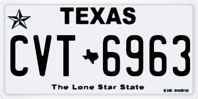 TX license plate CVT6963