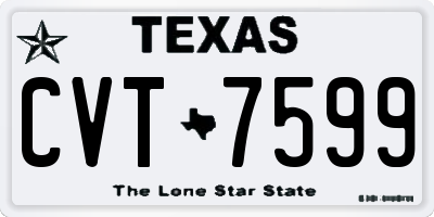 TX license plate CVT7599