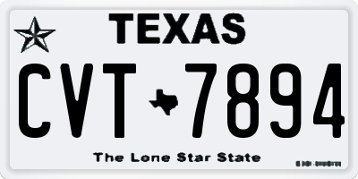 TX license plate CVT7894