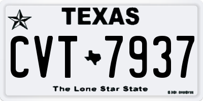 TX license plate CVT7937