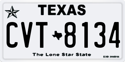 TX license plate CVT8134