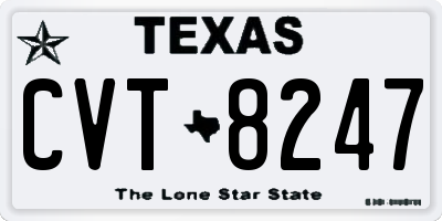 TX license plate CVT8247