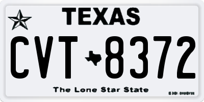 TX license plate CVT8372