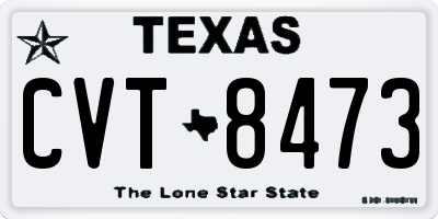TX license plate CVT8473