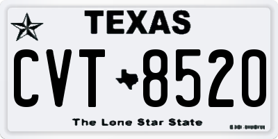 TX license plate CVT8520