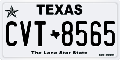 TX license plate CVT8565