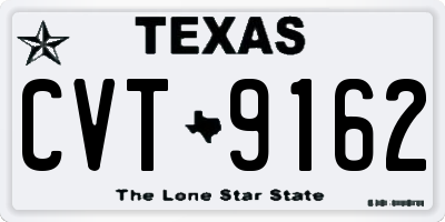TX license plate CVT9162
