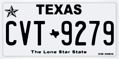 TX license plate CVT9279
