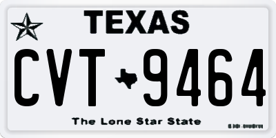 TX license plate CVT9464