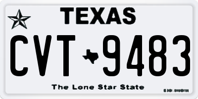 TX license plate CVT9483