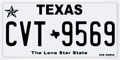 TX license plate CVT9569