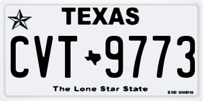 TX license plate CVT9773