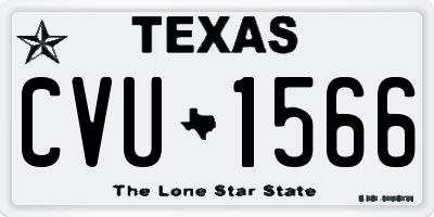 TX license plate CVU1566