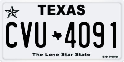 TX license plate CVU4091