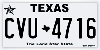 TX license plate CVU4716