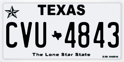 TX license plate CVU4843