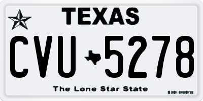 TX license plate CVU5278