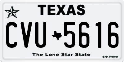TX license plate CVU5616