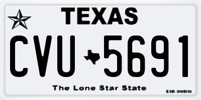 TX license plate CVU5691