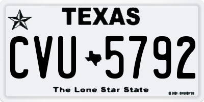 TX license plate CVU5792