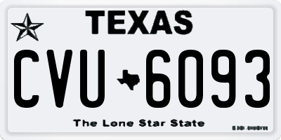 TX license plate CVU6093