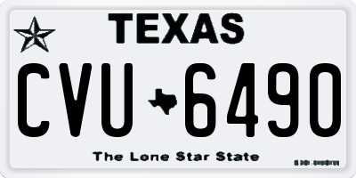 TX license plate CVU6490