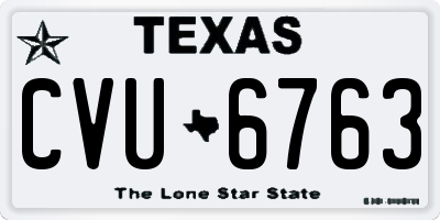 TX license plate CVU6763