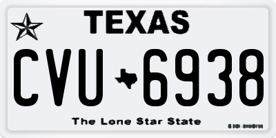 TX license plate CVU6938