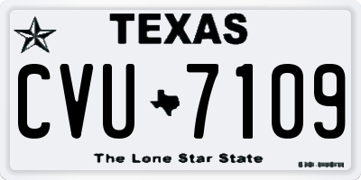 TX license plate CVU7109