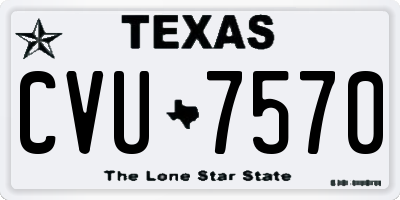 TX license plate CVU7570