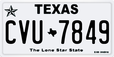 TX license plate CVU7849