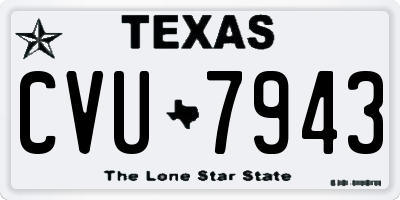 TX license plate CVU7943